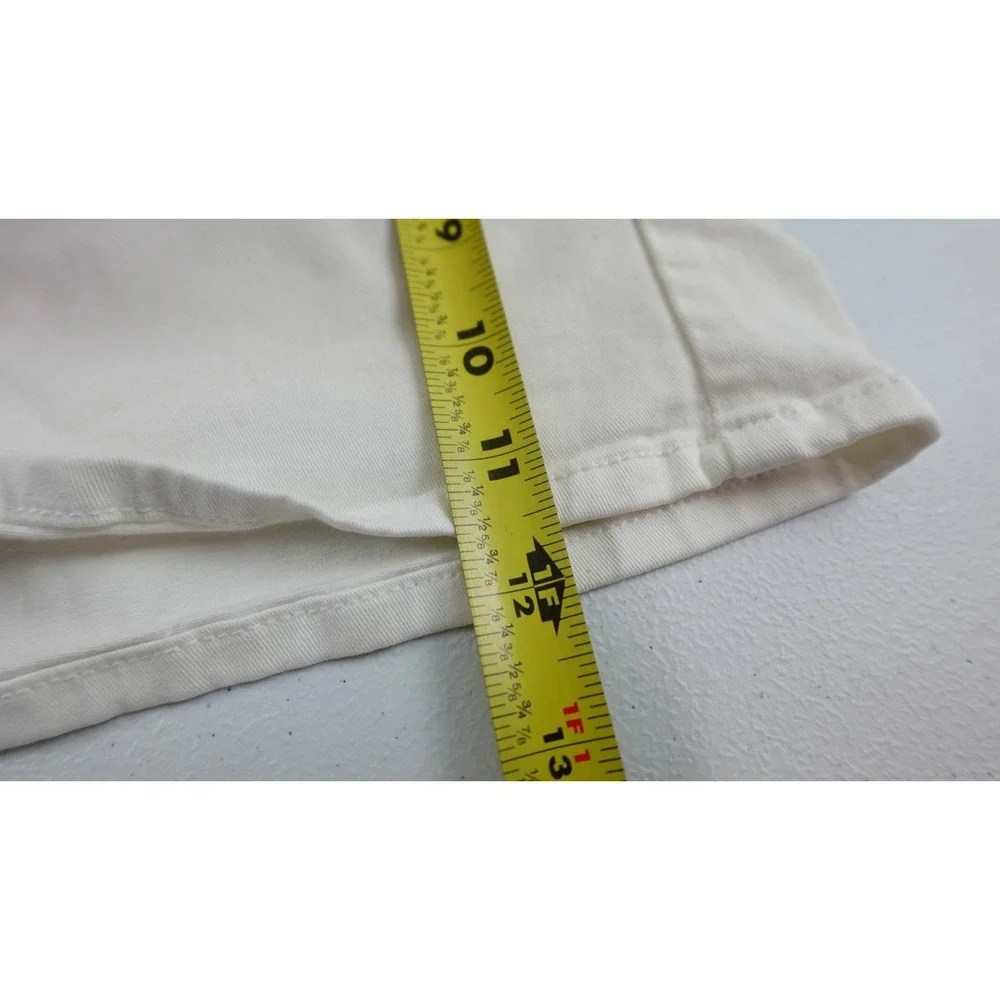 American Eagle Outfitters Womens‎ Shorts White Stretch Mid Rise Pockets 4
